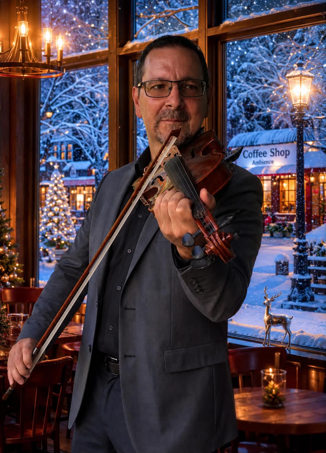 Marc Blouin au violon pour une célébration du temps des fêtes